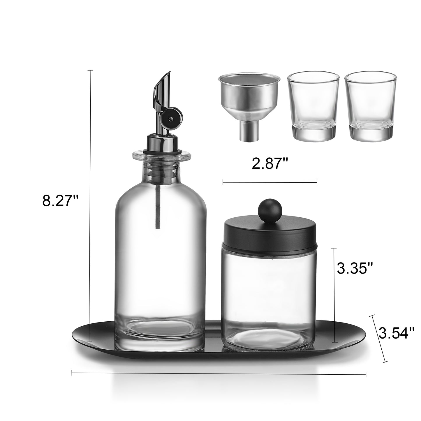 Mouthwash Dispenser for Bathroom with Tray Cups