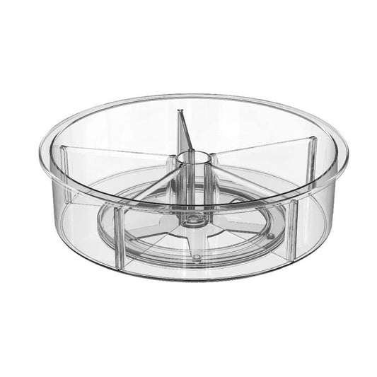 Lazy Susan Plastic Turntable Divided Spinner for Kitchen Cabinet